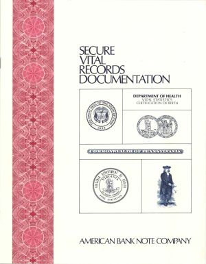 ABN Booklet on Secure Vital Records Documentation - American Bank Note Company