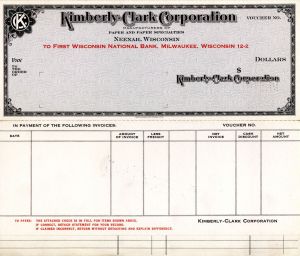 Kimberly-Clark Corp. - American Bank Note Company Specimen Check