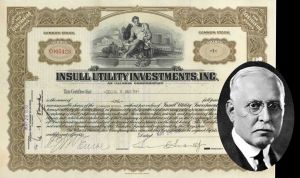 Insull Utility Investments Inc. Signed by Samuel Insull, Jr. - 1930 dated Autograph Stock Certificate (Uncanceled)