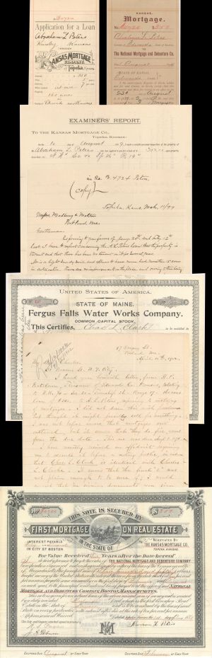 National Mortgage and Debenture Co. Lot related to Charles L. Clarke - 1889 and 1902 dated Documents