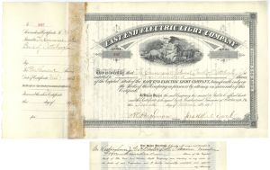 East End Electric Light Co. Transferred to Geo. Westinghouse, Jr. - Stock Certificate