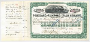 Portland and Rumford Falls Railway Issued to Hugh J. Chisholm