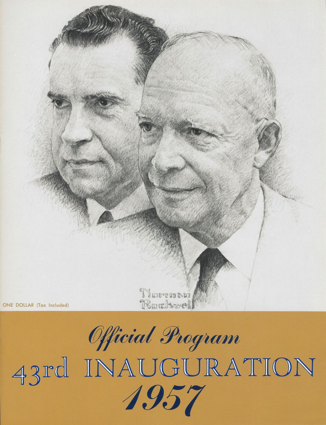 Presidential Inauguration 1957 Dwight D. Eisenhower, Richard M. Nixon