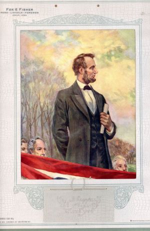 Abraham Lincoln at Gettysburg Ad Calendar - Salesman Sample Calendar