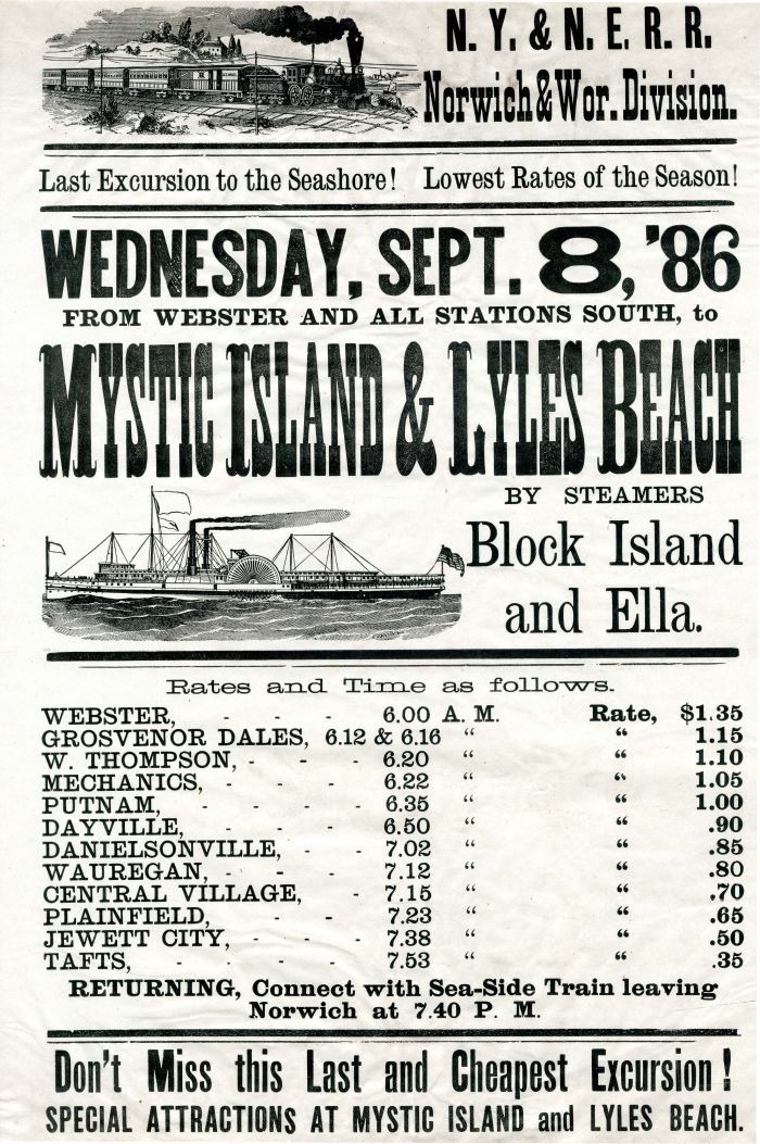 Broadside Ad for Last Excursion to the Seashore!