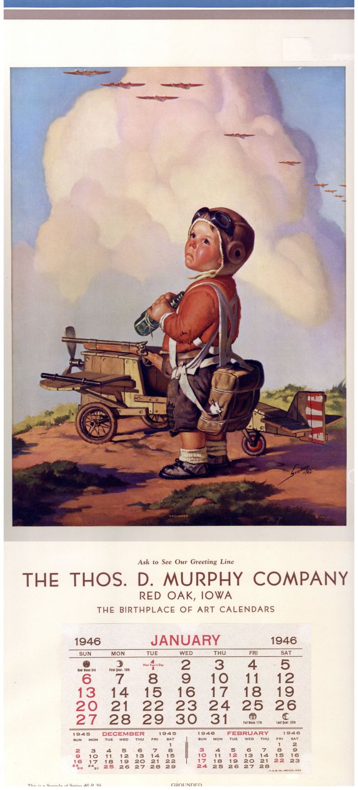 Grounded WWII Advertising Calendar - Salesman Sample Calendar