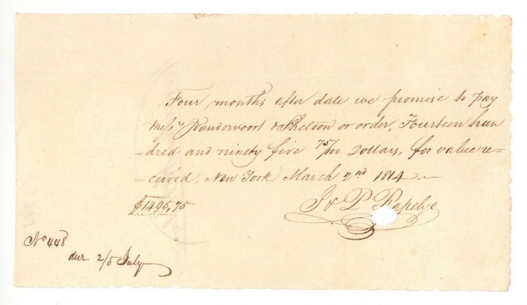 1814 Promissory Note - Americana