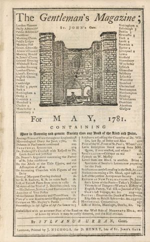 1781 dated Gentleman's Magazine - Americana