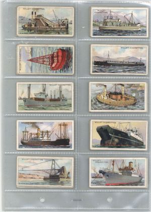 Will's Cigarettes Series of 50 Ship Cards  -  Americana