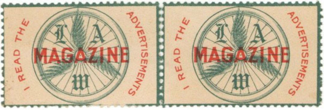 Pair of Stamps Advertising League of American Wheelmen - Americana