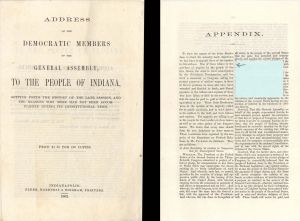 1863 Address of the Democratic Members -  Americana