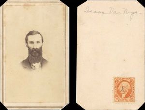 Portrait Card with Revenue Stamp on back -  Americana