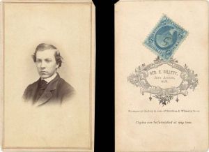 Portrait Card with Revenue Stamp on back - Americana