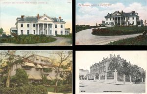 Group of 4 Postcards of Mansions  -  Americana