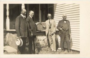 Photo Postcard of W. Rockefeller, Coolidge, Ford and Edison  -  Americana