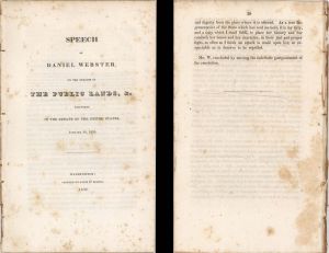 Speech of Daniel Webster - 1830 dated Americana