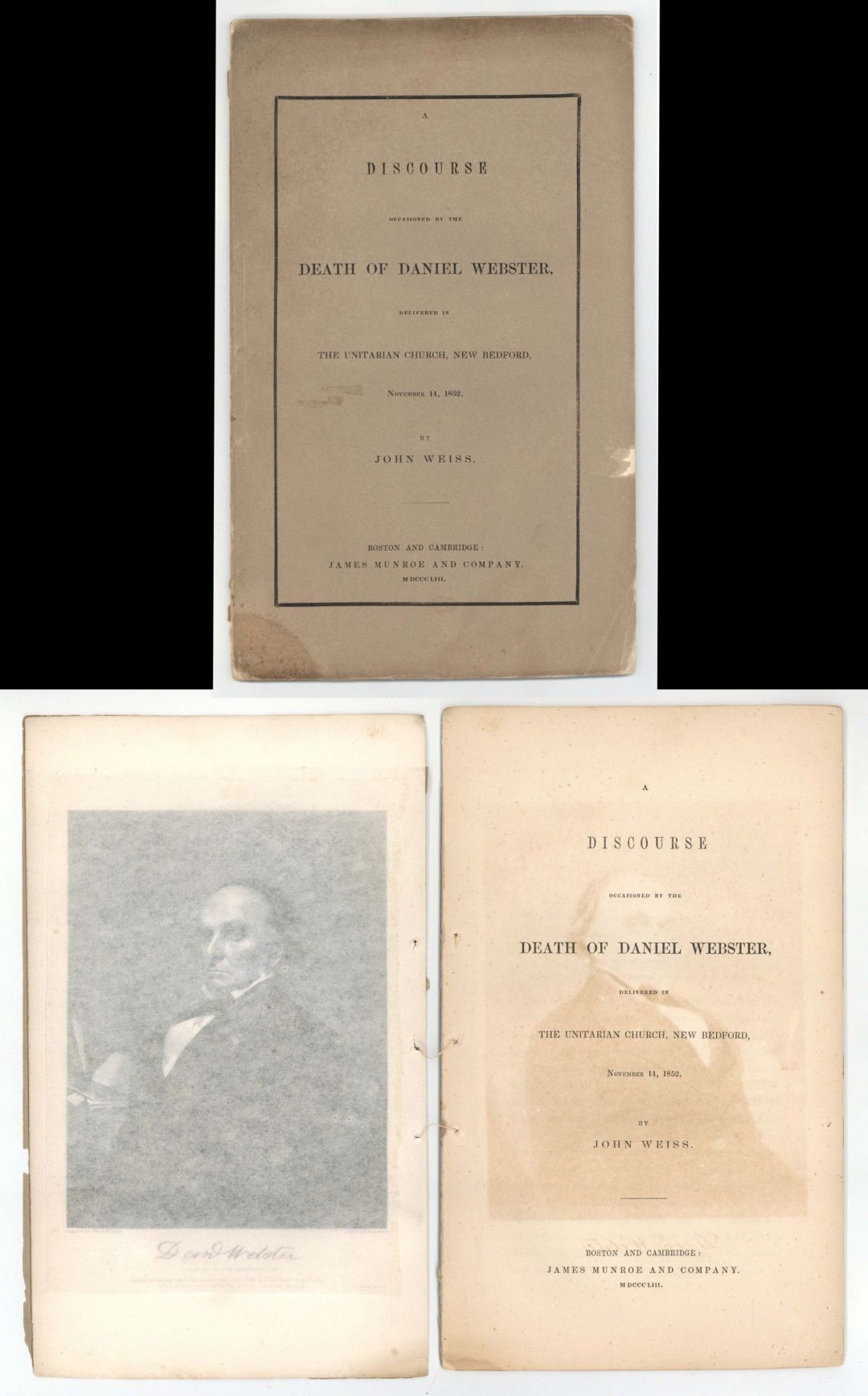 Death of Daniel Webster - 1852 dated Americana