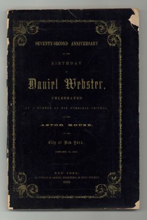 Birthday of Daniel Webster - 1854 dated Americana