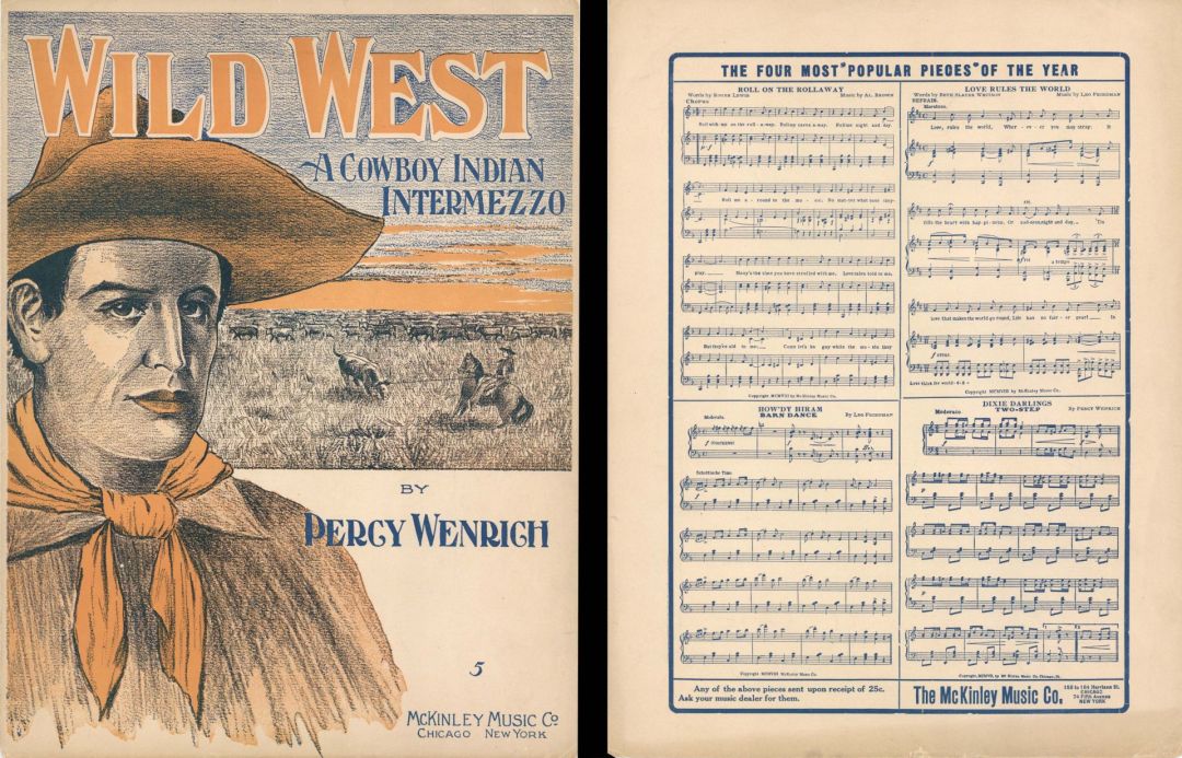  Western Sheet Music by Percy Wenrich  -  Americana