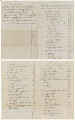 Slavery related List of 40 African Americans and Pricing - 1849 dated Americana