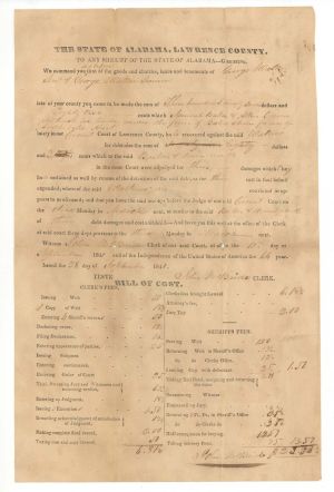 Slavery related Document with African Americans Used as Payment - 1840/41 dated Americana