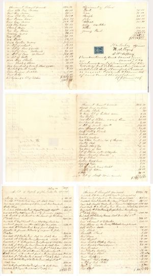 List of Named Slaves - 1864 dated Americana