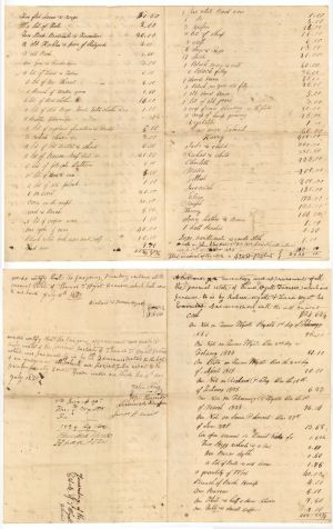 1829 dated Slavery Document - List and Appraisal of Estate Slaves - Americana