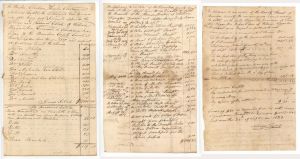 Will and 4 Documents of William Wigington - 1817 dated Americana