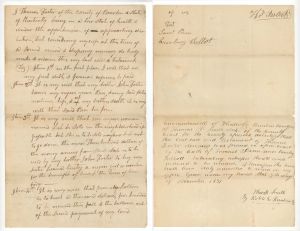 Will of Thomas Foster - 1831 dated Americana