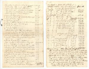 Inventory and Appraisement of Estate - 1855 dated Americana