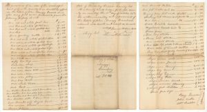 Inventory and Appraisement of Estate - 1813 dated Americana