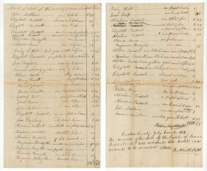 Bill of Sale of Property of Isaac Ruddell - 1812 dated Americana