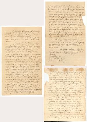 1843 dated Slavery Document - Slave Owners Will - Americana