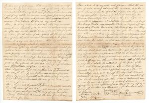 1825 dated Slavery Document - Estate Will of Thomas Darneille - Americana