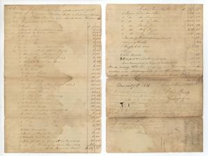 1831 dated Slavery Document - Inventory and Appraisement of Estate of Stephenson Huston - Americana