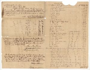 1841 dated Slavery Document - Inventory and Appraisement of Estate - Americana