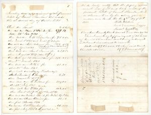 1860 dated Slavery Document - Inventory and Appraisement of Estate - Americana