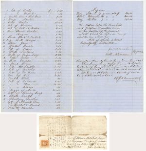 1863 dated Slavery Document - Recorded Will (2 documents) - Americana