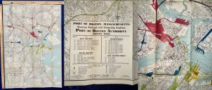 Map of Boston Massachusetts and Vicinity Including Port Facilities - 1948 dated Boston and Maine Railroad Map - Americana