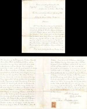 Court Decree of the Vermont and Massachusetts Railroad Co. vs. Jabez C. Howe and others - 1866 dated Americana