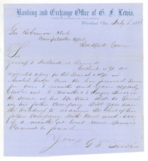 Pair of Service Request Letters - 1853 dated Americana