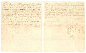 1839 dated Slavery Document - Emancipation Document - Americana