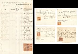 Lot of Documents with Revenue Stamps - 1860's dated Americana