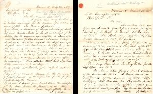 War of 1812 Pair of Letters - 1857 and 1858 dated Americana