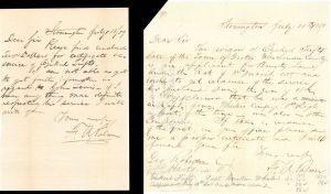 War of 1812 Pair of Letters - 1859 dated Americana