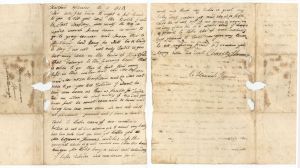 Letter Between Sisters - 1814 dated Americana