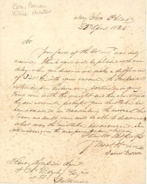 Letter Regarding Invoice - 1825 dated Americana