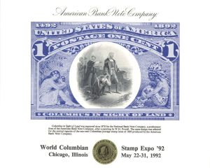 Souvenir Card # SO-89 - Americana