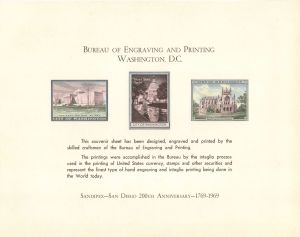 Souvenir Card # B-1 - Americana