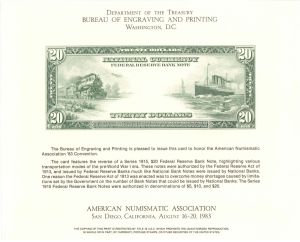 Souvenir Card # B-61 - Americana